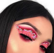 pink flower eye makeup - Google Search