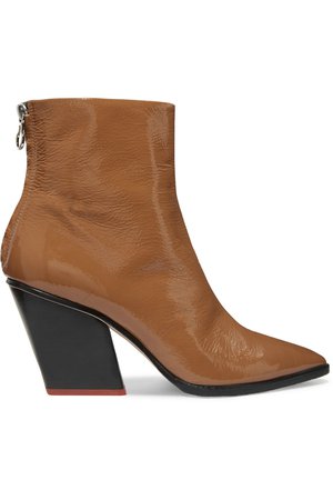 aeydē | Cherry patent-leather ankle boots | NET-A-PORTER.COM