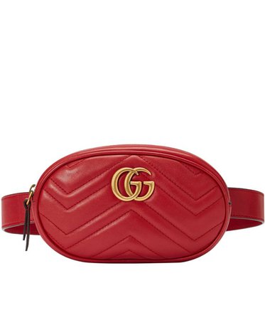 Gucci Gg Marmont Matelasse Leather Belt Bag