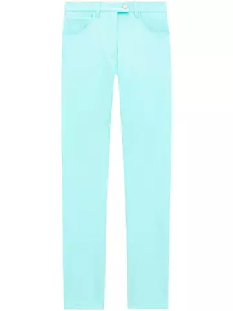 Courrèges logo-embroidered straight-leg Trousers - Farfetch