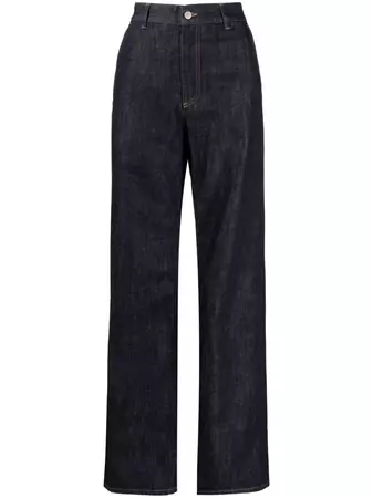 MM6 Maison Margiela wide-leg Drawstring Jeans - Farfetch