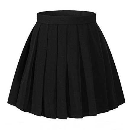 black skater skirt