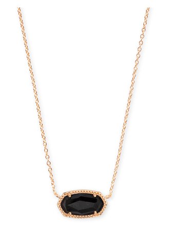 rose gold and black Kendra Scott necklace