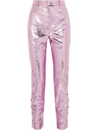 Pink metallic pants