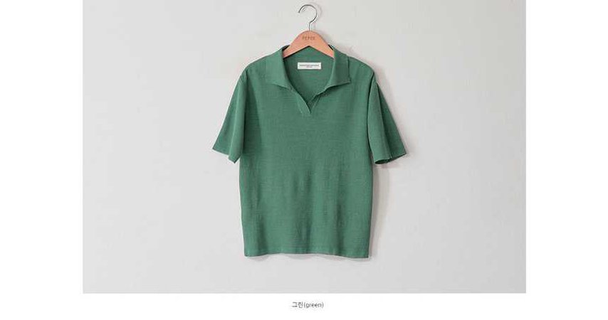Buy PEPER Short-Sleeve Knit Polo Shirt | YesStyle
