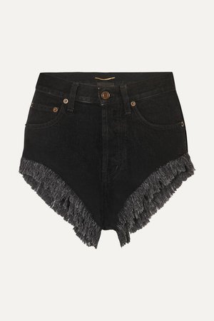 SAINT LAURENT | Distressed denim shorts | NET-A-PORTER.COM