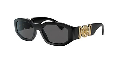 Versace VE4361 53 Grey-Black & Black Sunglasses | Sunglass Hut USA