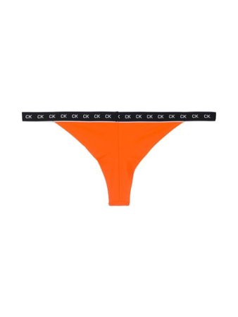 Calvin Klein Logo Bikini Bottoms KW0KW00945 Orange | Farfetch