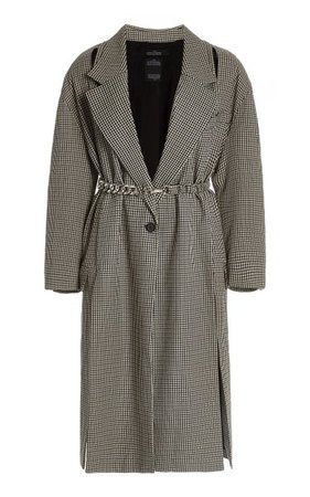 Slash Belted Plaid Coat By Rokh | Moda Operandi