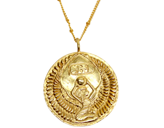 Egyptian Isis Gold Amulet Pendant