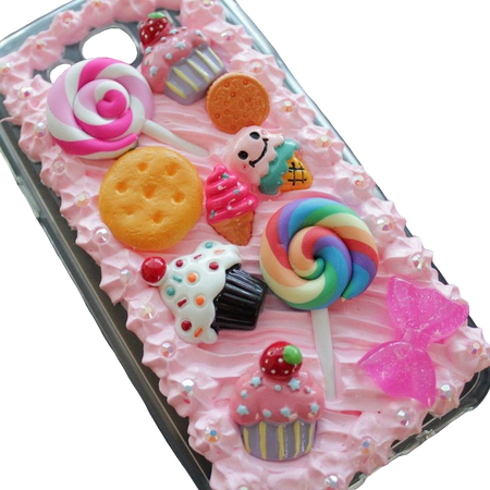 candy and frosting decorated phone case