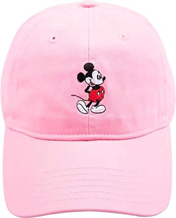 Amazon.com: Disney Mickey Mouse Baseball Hat, Washed Twill Cotton Adjustable Dad Cap : Clothing, Shoes & Jewelry