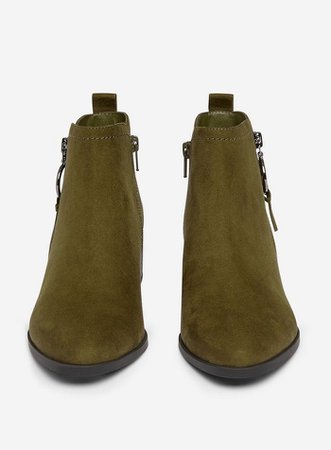 Wide Fit Green ‘Mynor’ Ankle Boots | Dorothy Perkins