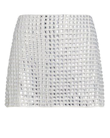 BACKGROUNDE NYC Maria Skirt In Silver | INTERMIX®