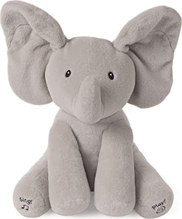 Amazon.com: Baby GUND Animated Flappy The Elephant Stuffed Animal Plush, Gray, 12": Toys & Games