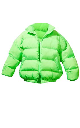 Bright Green Extreme Oversized Puffer Jacket | PrettyLittleThing USA
