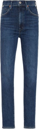 Chrissy Stretch High-Rise Skinny Jeans Size: 25