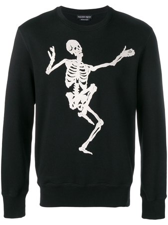 Alexander Mcqueen Skull Embroidered Sweatshirt Ss19