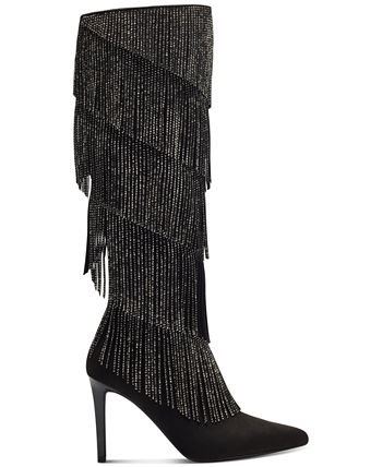 INC International Concepts Women's Shyn Fringe Boots, Created for Macy's & Reviews - Boots - Shoes - Macy's