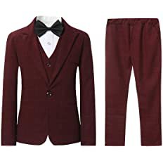 Amazon.com: Yanlu Boys Suits Set 5 Piece Size 2T Burgundy Slim Fit Boy Suit: Clothing, Shoes & Jewelry