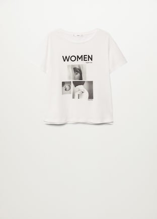 Organic printed cotton t-shirt - Woman | Mango South Korea