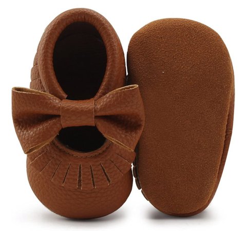 brown baby shoes