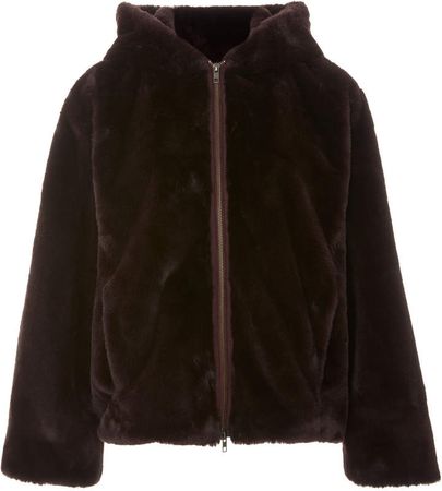 Faux-Shearling Hooded Jacket