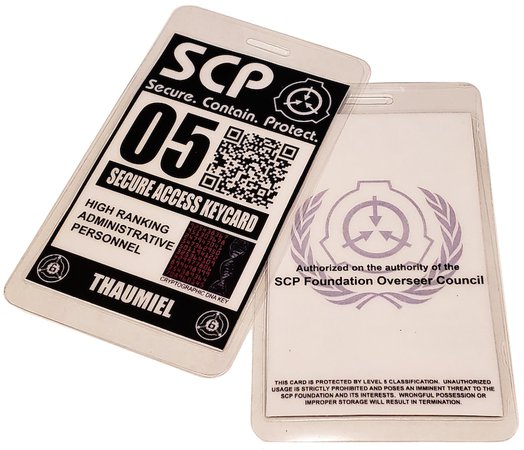 SCP Foundation Secure Access Keycard ID Card Badge Cosplay | Etsy