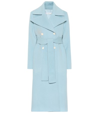 Rejina Pyo Simone Belted Wool-Blend Felt Coat In Blue | ModeSens