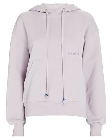 STAUD Logo Hooded Cotton Sweatshirt | INTERMIX®