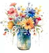 wild flowers in Jar png - Google Search