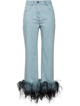 Prada feather hem jeans $1,510 - Buy Online - Mobile Friendly, Fast Delivery, Price