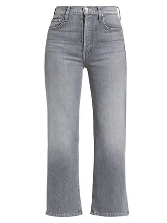 Shop Mother The Rambler High-Rise Stretch Straight-Leg Ankle Jeans | Saks Fifth Avenue