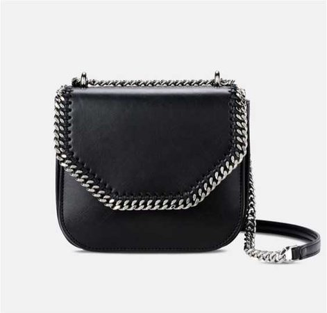 Stella McCartney Black Falabella Box Mini Shoulder Bag