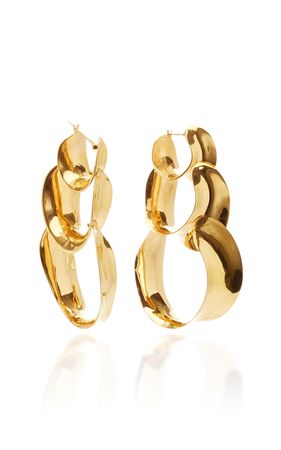 Gold Vermeil Long Mia Earrings by Agmes | Moda Operandi