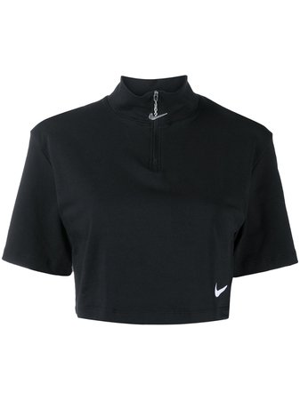 Nike Swoosh mock-neck Cropped Top - Farfetch