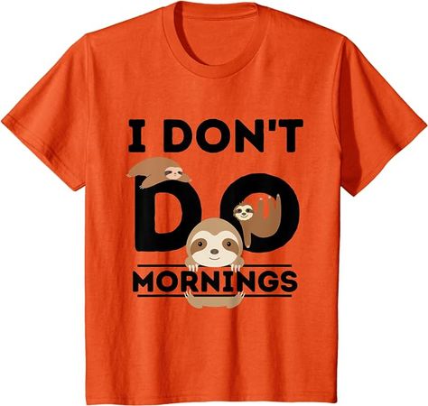Amazon.com: Lazy Sloth for Girls, Women Funny Morning PJ Sleepy Sloths T-Shirt : Clothing, Shoes & Jewelry
