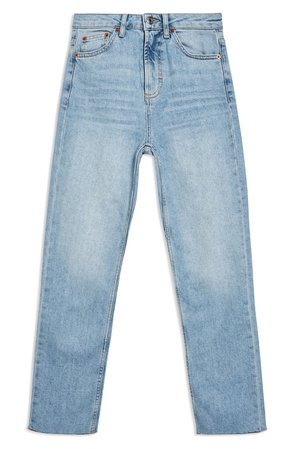 Topshop Raw Hem Crop Straight Leg Jeans (Regular & Petite) | Nordstrom