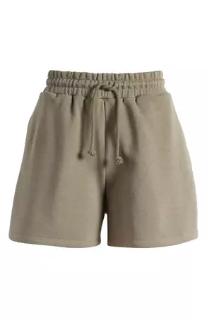 Topshop Cotton Blend Fleece Shorts | Nordstrom