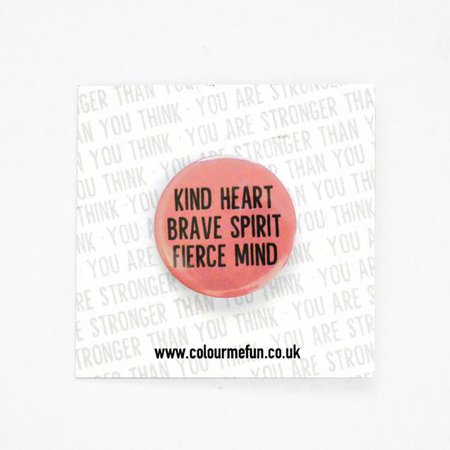 Kind Heart Feminist Pin Feminist Button Badge | Etsy