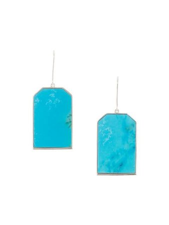Julia Davidian Turquoise Drop Earrings SETQS25 Blue | Farfetch