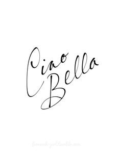 Ciao Bella text