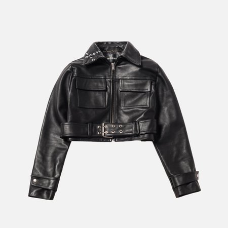 Kith Women x MISBHV Eternal Nights Cropped Leather Jacket - Black