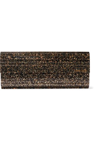 Jimmy Choo | Sweetie glittered acrylic and leather clutch | NET-A-PORTER.COM
