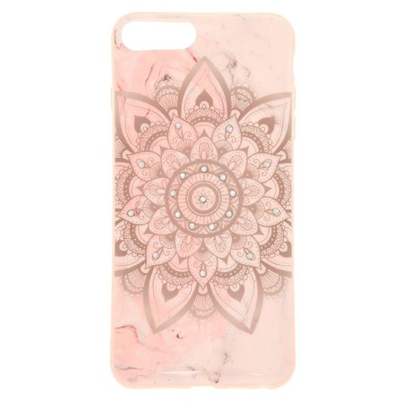 Marble Mandala Phone Case - Pink | Claire's US