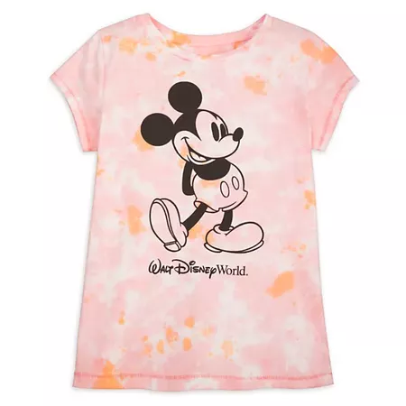 Mickey Mouse Tie-Dye T-Shirt for Girls – Walt Disney World – Pink | shopDisney