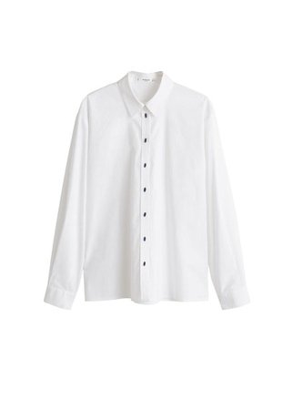 MANGO Contrasted buttons shirt