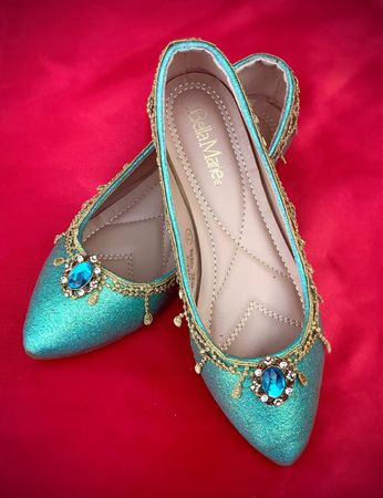 Aladdin and The Magic Lamp Princess Jasmine Gold Cosplay Shoes for Sale