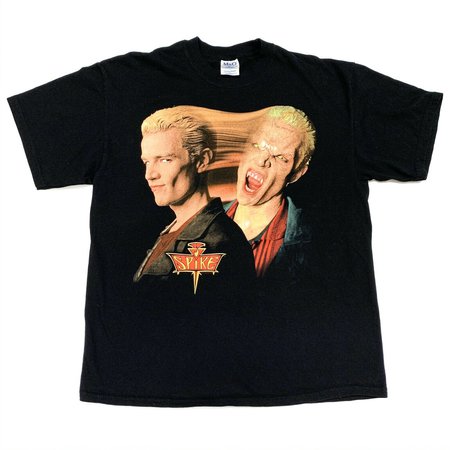 Vintage 2002 Buffy The Vampire Slayer Spike Rap Tee T Shirt Rare Grail Fox XL | eBay