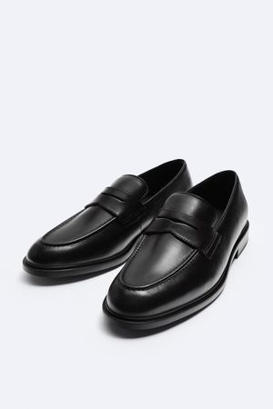 LEATHER PENNY LOAFERS - Black | ZARA United States